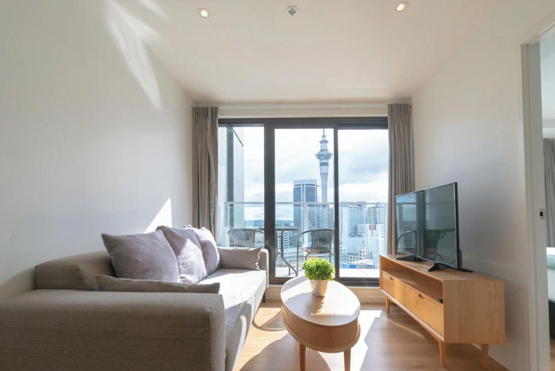 Skytower And City View 2 Bedroom Apartment On High Floor Окленд Екстер'єр фото